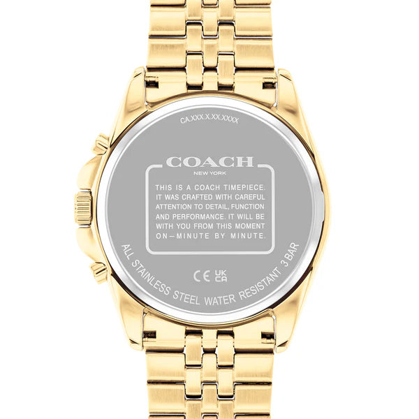 Coach Men's Ionic Plated Thin Gold Steel Watch