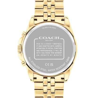 Coach Men's Ionic Plated Thin Gold Steel Watch