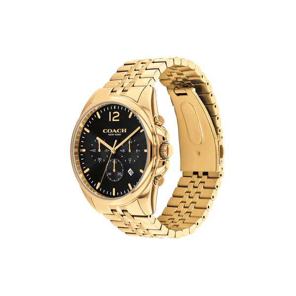Coach Men's Ionic Plated Thin Gold Steel Watch